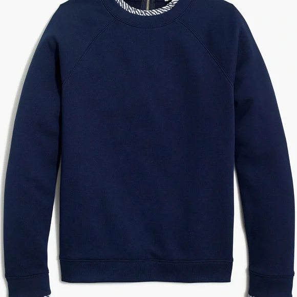 J. Crew Factory Sweatshirt Blue Gingham - Picture 4 of 5